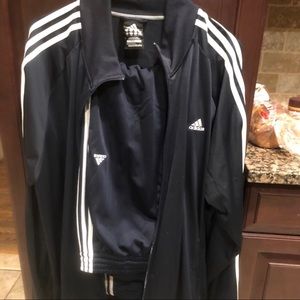 Navy Blue Adidas track suit